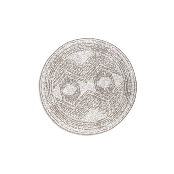 Krémovo-hnedý okrúhly vonkajší koberec ø 200 cm Gemini – Elle Decoration