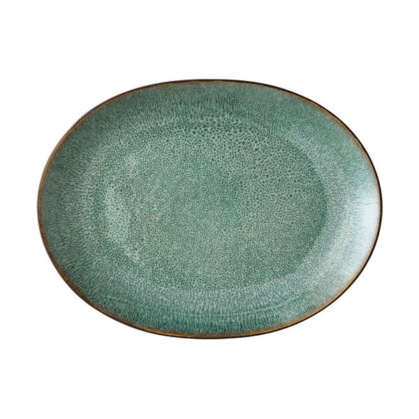 Zelený kameninový servírovací tanier Bitz Mensa, 30 x 22,5 cm