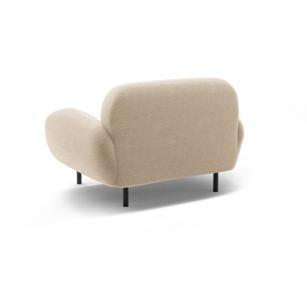 Béžové kreslo z textílie buklé Poppy – Micadoni -image-2