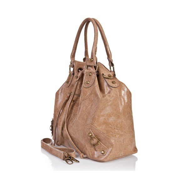 Kožená kabelka Risaga, taupe-image-1
