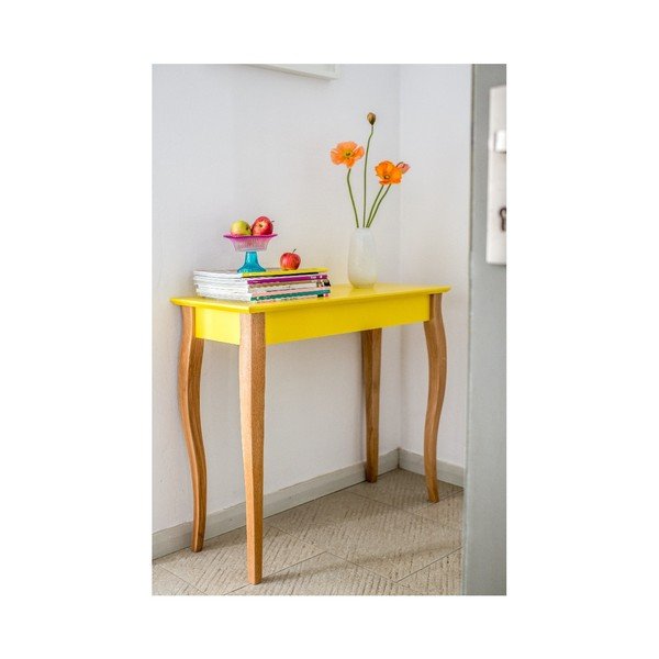 Žltý odkladací stolík Ragaba Console, dĺžka 105 cm-image-1