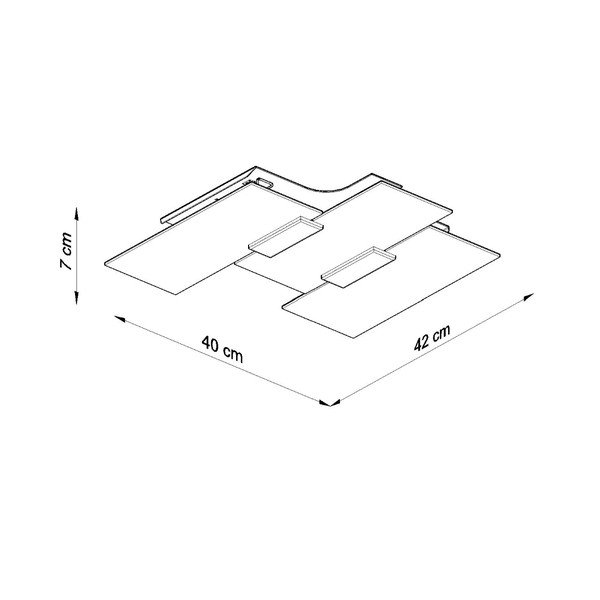 Biele stropné svietidlo so skleneným tienidlom 42x40 cm Veronica – Sollux-image-3