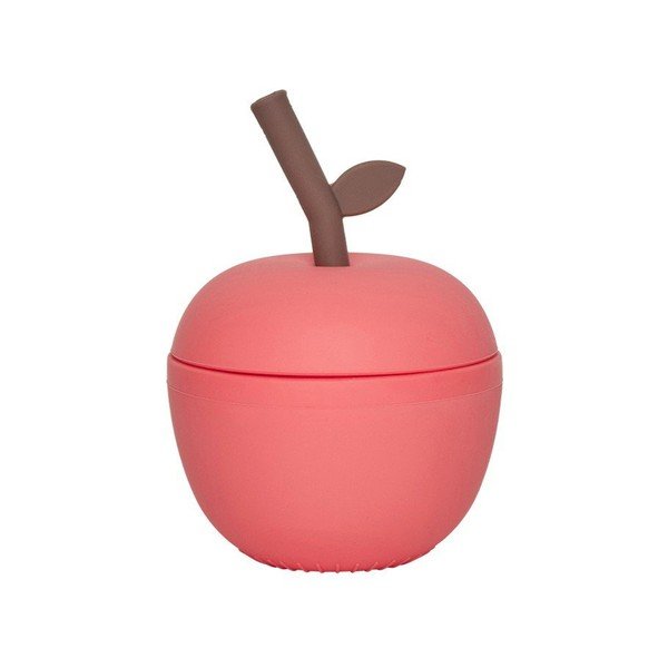 Červený silikónový detský hrnček Apple – OYOY Mini