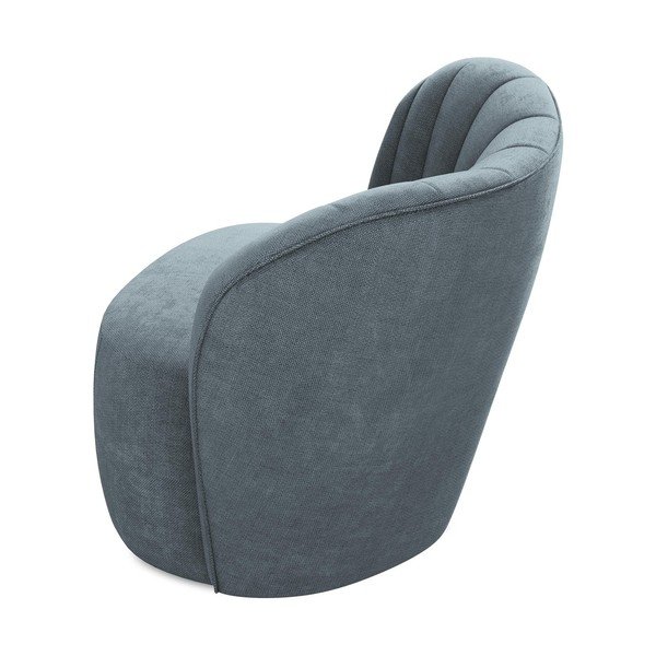 Modré ženilkové kreslo Keloa – Makamii-image-3