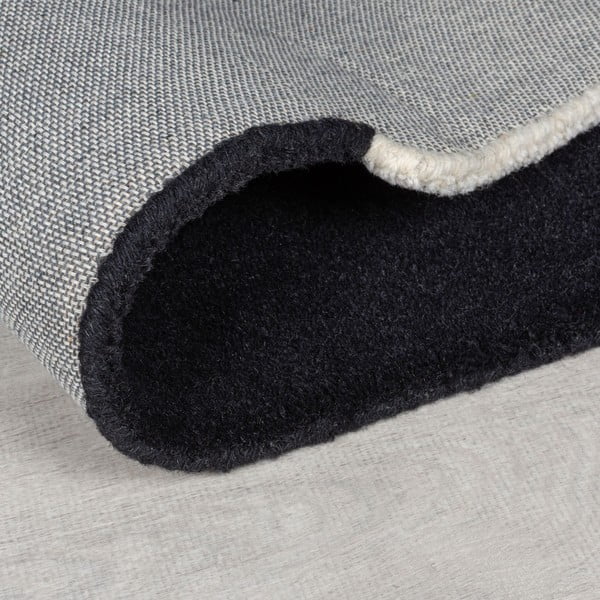 Čierno-sivý ručne tkaný vlnený koberec 120x180 cm Collage Monochrome – Flair Rugs-image-2