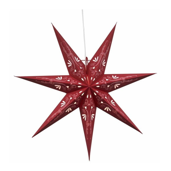 Závesná svietiaca hviezda Best Season Metasol Red, 70 cm