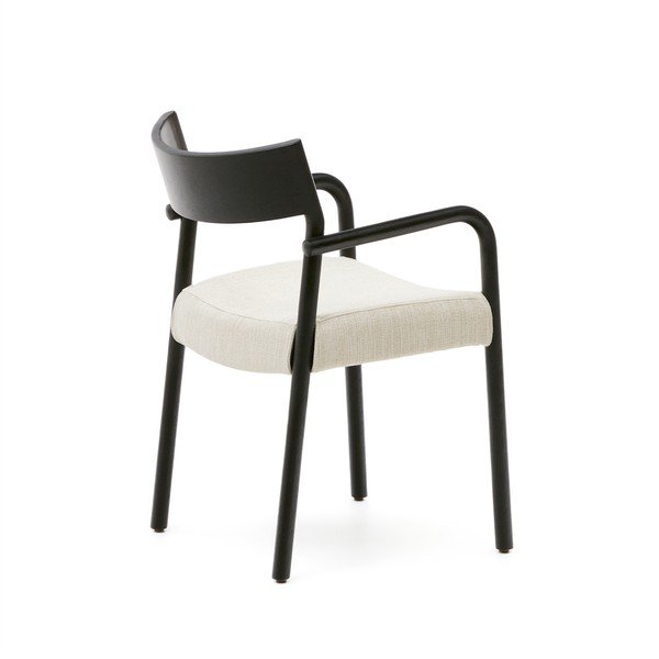 Čierna/béžová jedálenská stolička Falconera – Kave Home-image-4