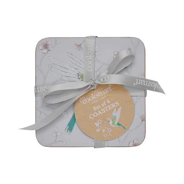 Sivé tácky v súprave 4 ks Hummingbirds – Cooksmart ®-image-1