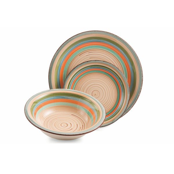 18-dielna sada farebného riadu z kameniny Villa d'Este Mykonos Sombrerors-image-3