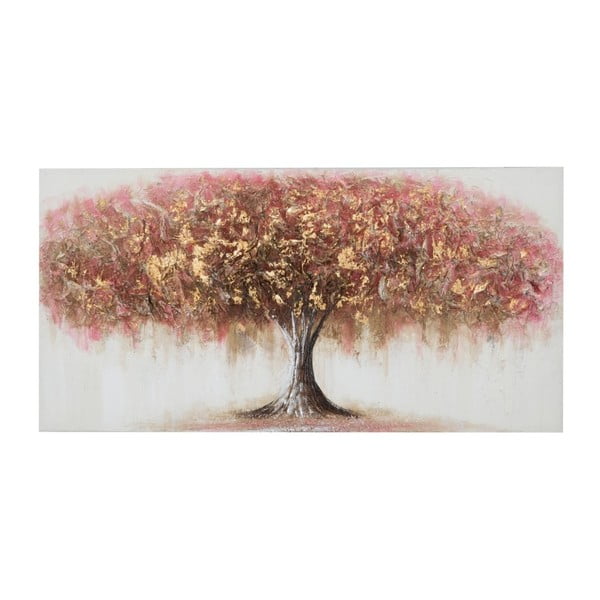 Ručne maľovaný obraz v ráme z borovicového dreva Mauro Ferretti Albero Ofly, 120 × 60 cm