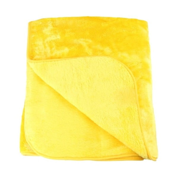 Žltá deka Gözze Cashmere, 130 x 170 cm