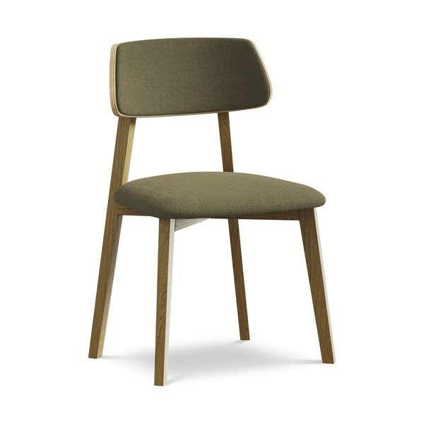 Zelená jedálenská stolička z masívneho dreva Niu – Makamii