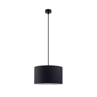 Čierne závesné svietidlo s vnútrom v striebornej farbe Sotto Luce Mika, ∅ 36 cm