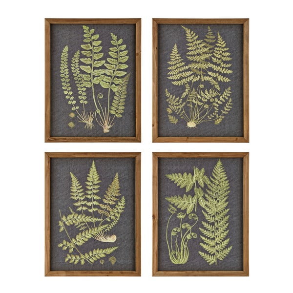 Sada 4 obrázkov KJ Collection Botany, 45 x 35 cm
