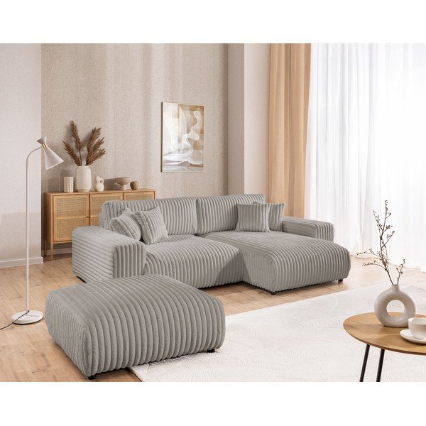 Svetlosivá menčestrová podnožka Justin – Ropez-image-3