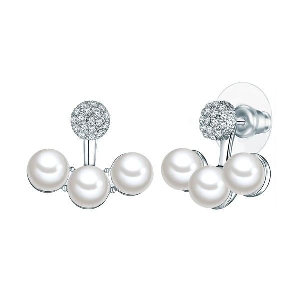 Náušnice s bielymi perlami Perldesse Joe, ⌀ 6 mm