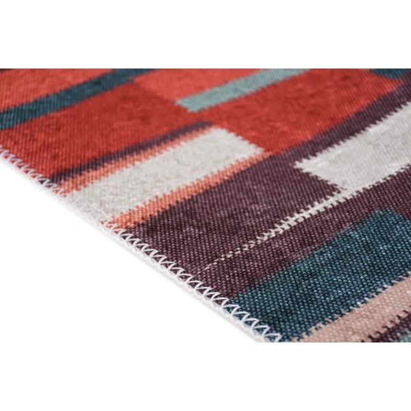 Červený prateľný koberec 80x150 cm Blocks of Fun – Vitaus-image-2