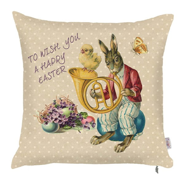 Obliečka na vankúš Apolena Happy Easter, 43 × 43 cm