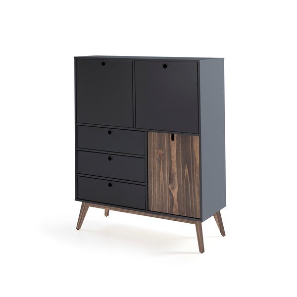 Antracitovosivá vysoká komoda Marckeric Kiara-image-2