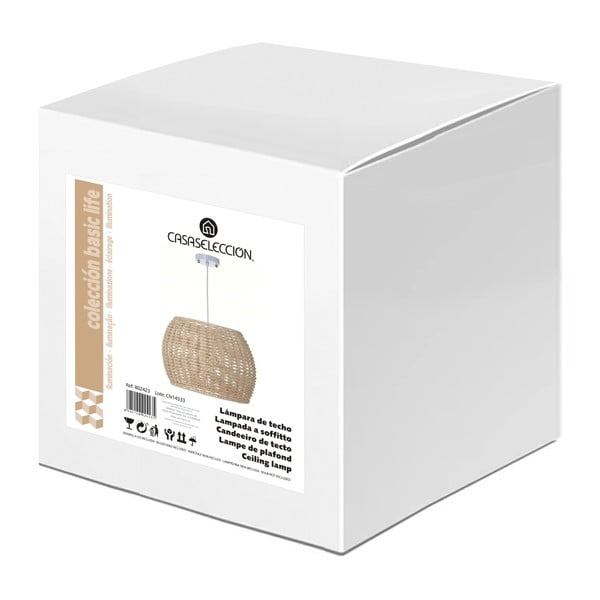 Ratanové stropné svietidlo v prírodnej farbe s ratanovým tienidlom ø 35 cm Natural Way – Casa Selección-image-3