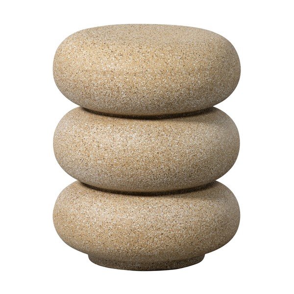 Okrúhly záhradný stolík v dekore kameňa ø 40 cm Laurel – WOOOD