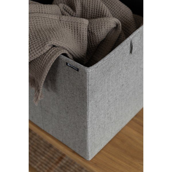 Sivý látkový úložný box 32x31,5x31,5 cm Soft Storage Cube – Bigso-image-3