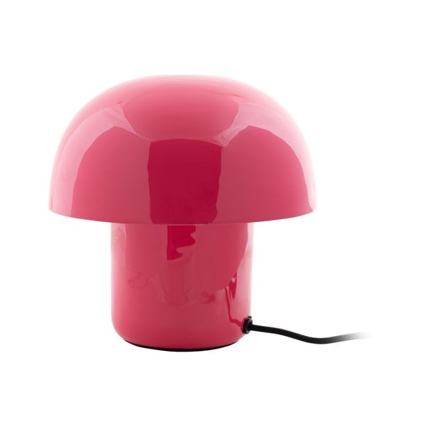 Ružová stolová lampa s kovovým tienidlom (výška 20 cm) Fat Mushroom – Leitmotiv
