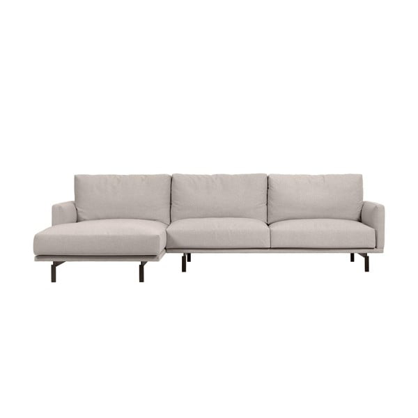 Béžová ženilková rohová pohovka (ľavý roh/s leňoškou) Galene – Kave Home