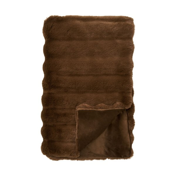 Hnedá deka z umelej kožušiny 130x180 cm Galena – House Nordic