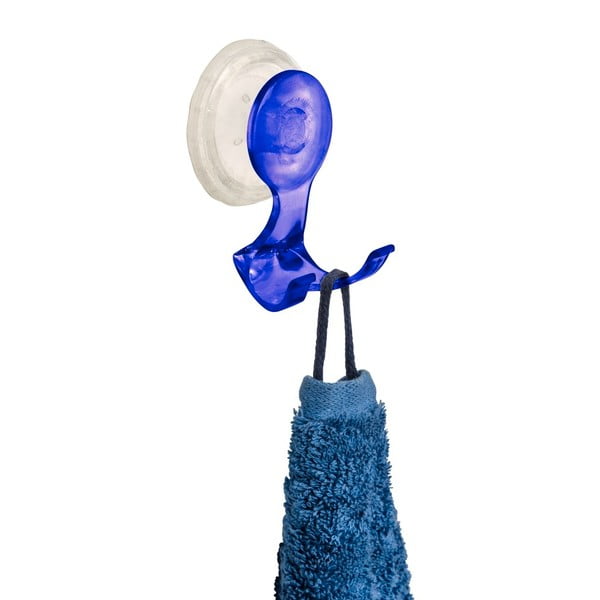 Modrý nástenný háčik na uteráky Wenko Paradise Blue