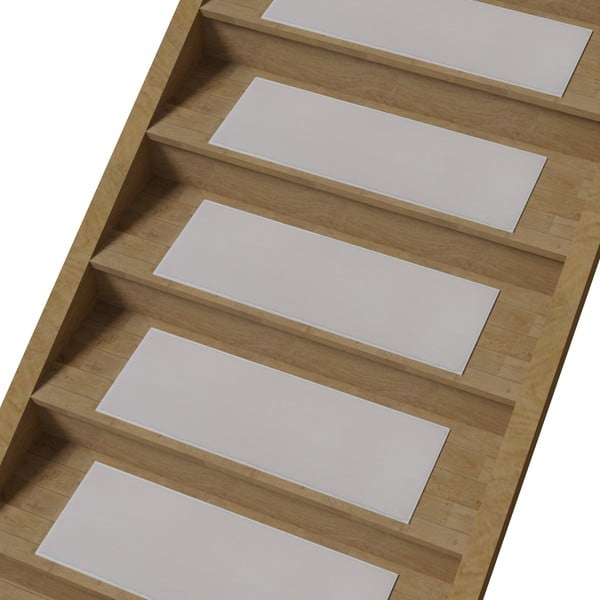 Krémovobiele bavlnené nášľapy na schody v súprave 16 ks 25x65 cm Ekru – Vitaus-image-2