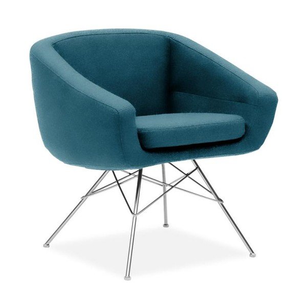 Tyrkysové kreslo Softline Aiko Felt Melange Turquoise-image-4