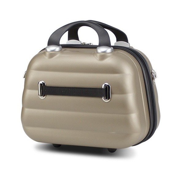 Dámský príručný cestovný kufrík v zlatej farbe My Valice SMART BAG RESSNO Make Up & Hand Suitcase-image-2