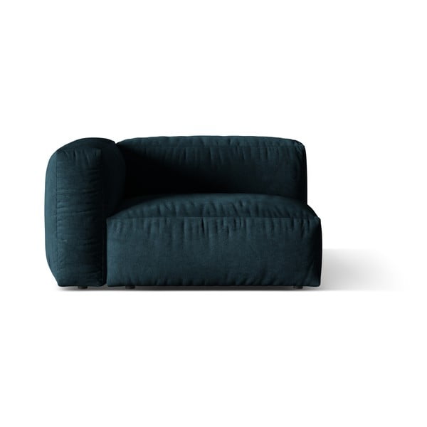 Tmavomodrý zamatový modul pohovky (ľavý roh) Martina – Micadoni 