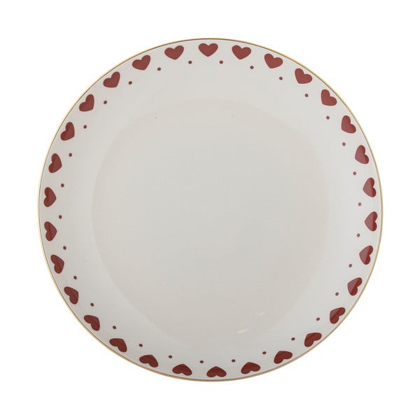 Biely tanier s vianočným motívom z kameniny ø 26,5 cm Jolly – Bloomingville