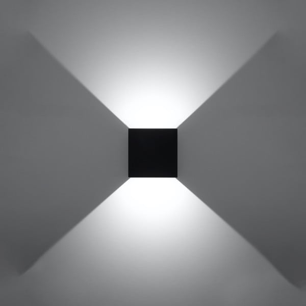 Čierne LED nástenné svietidlo Pinio – Sollux-image-3