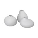 Svetlosivé porcelánové súprava váz 3 ks (výška  9 cm) Nona – Blomus