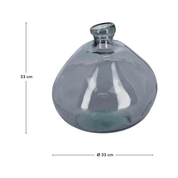 Modrá váza z recyklovaného skla (výška  33 cm) Brenna – Kave Home-image-4