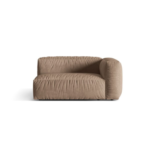 Svetlohnedý zamatový modul pohovky (pravý roh) Martina – Micadoni 