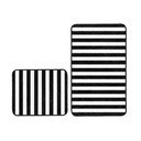 Biele/čierne kúpeľňové predložky v súprave 2 ks 60x100 cm – Mila Home