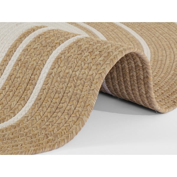 Okrúhly vonkajší koberec v prírodnej farbe ø 150 cm - NORTHRUGS-image-4