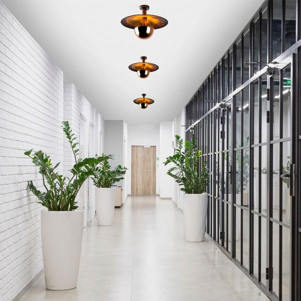 Stropné svietidlo v medenej farbe s kovovým tienidlom ø 48 cm Kurt – Opviq lights-image-3