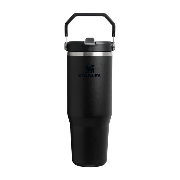 Čierna termoska z nehrdzavejúcej ocele 890 ml IceFlow™ Flip Straw 2.0 Tumbler Black – Stanley