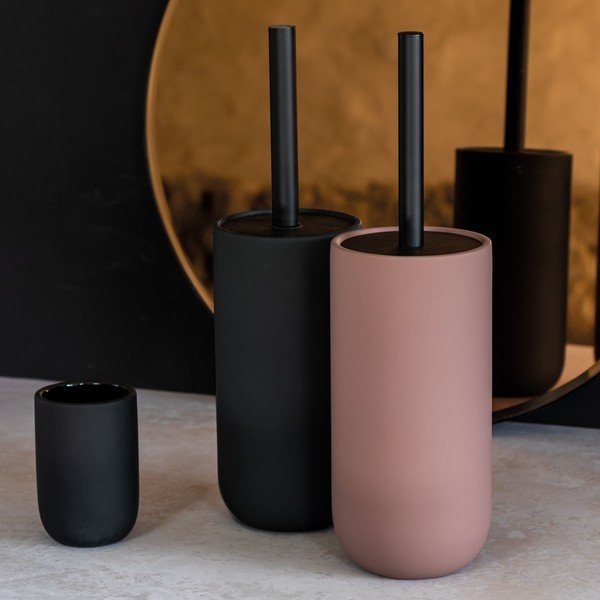 Čierna keramická WC kefa Lotus - Mette Ditmer Denmark-image-1