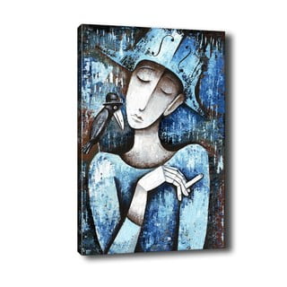 Obraz Tablo Center Girl With Cigarette, 40 × 60 cm