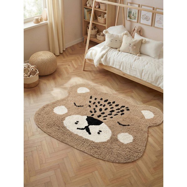 Svetlohnedý prateľný/ručne tkaný bavlnený detský koberec 93x120 cm Snuggle Bea – Hanse Home-image-1