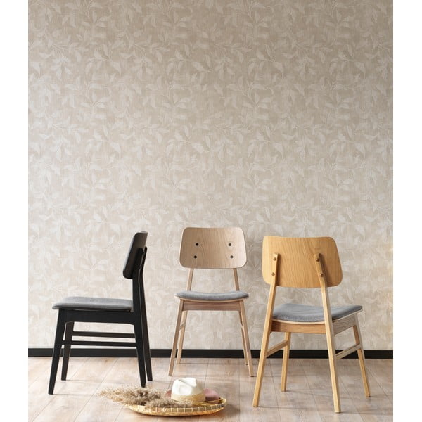 Svetlohnedá jedálenská stolička so svetlosivým sedákom Rowico Nagano-image-1