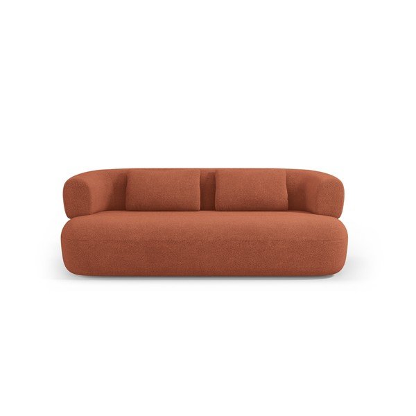 Pohovka z textílie buklé v terakotovej farbe 178 cm Jenny – Micadoni -image-2
