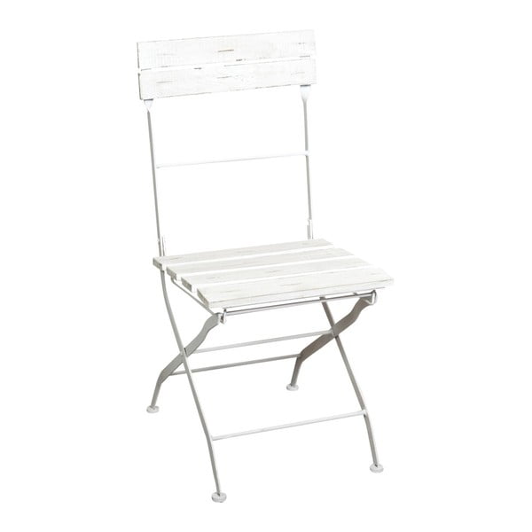 Biela záhradná skladacia stolička Crido Consulting Alisia