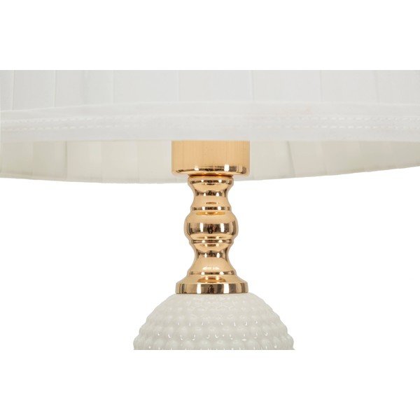 Biela stolová lampa s textilným tienidlom (výška 40 cm) Napoli – Mauro Ferretti-image-2